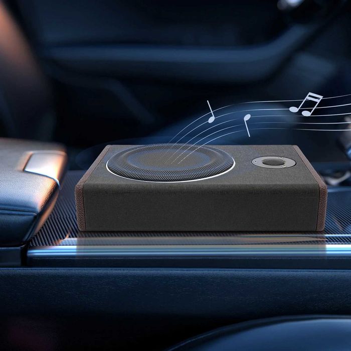 Автомобилен ултратънък активен субуфер с 8-инчов високоговорител