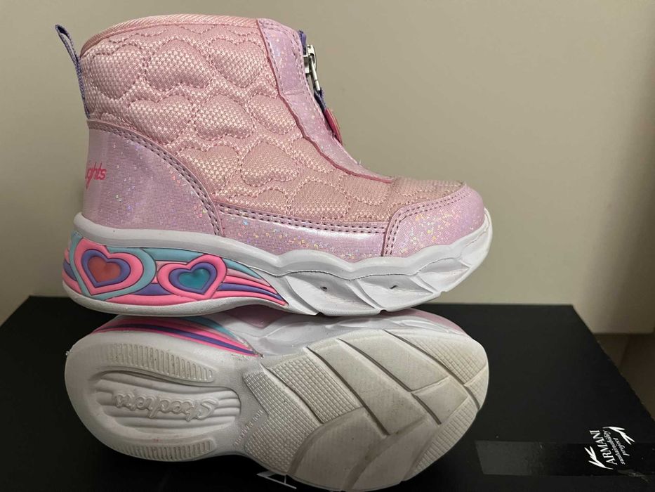 Ghete Skechers copii fete Heart Lights