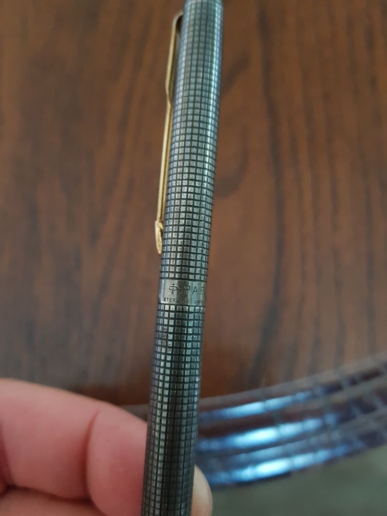 Creion original Parker sterling cap & barrel usa,argint si aur 24 k