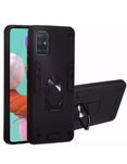 Husa Silicon Super Case cu Inel Neagra - Samsung A12/A13/A23/A25/A16