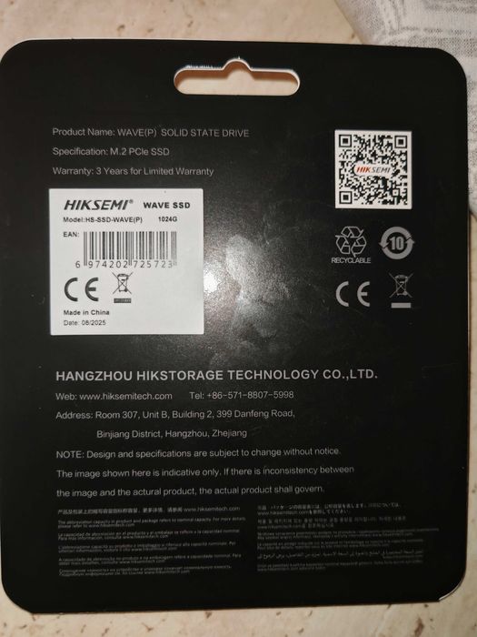 SSD Hiksemi WAVE PCIe 3.0 SSD 1024GB