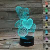 Lampă 3D pentru birou sau camera copilului cu leduri interschimbabile