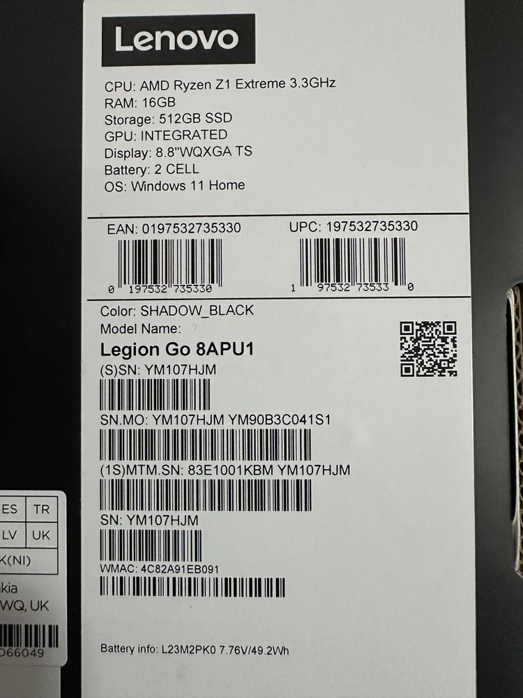 Гейминг Конзола Lenovo Legion Go в Гаранция + MSI Nest