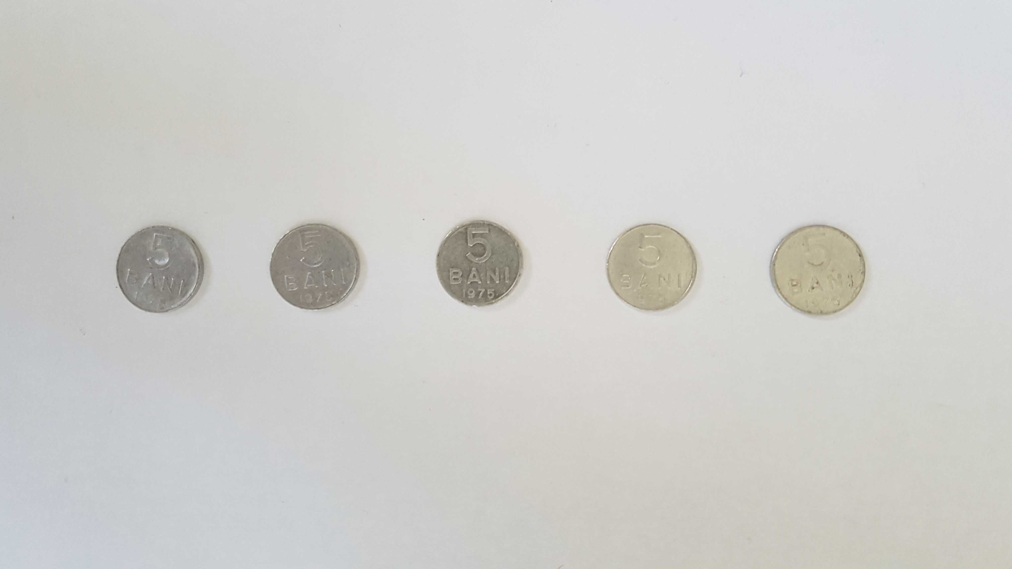 Monede romanesti de 5 bani dintre anii 1953 - 1975
