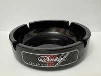 Scrumiera Davidoff Franta. Sticla neagra. Vintage