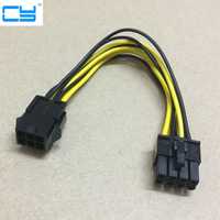 Новый 18AWG PCI Express 6 pin к 8 pin кабель адаптера питания