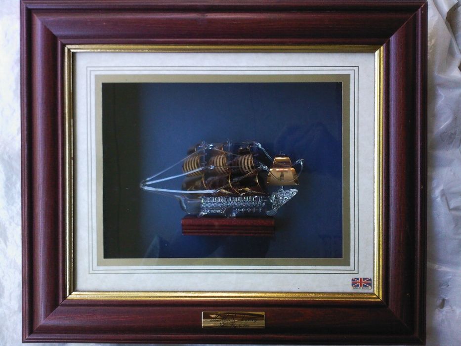 Tablou HMS Victory: nava Nelson, corabie, velier sticla aur coloidal