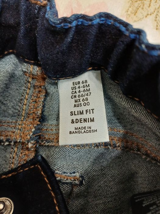 Бебешки дънки и риза 68 размер