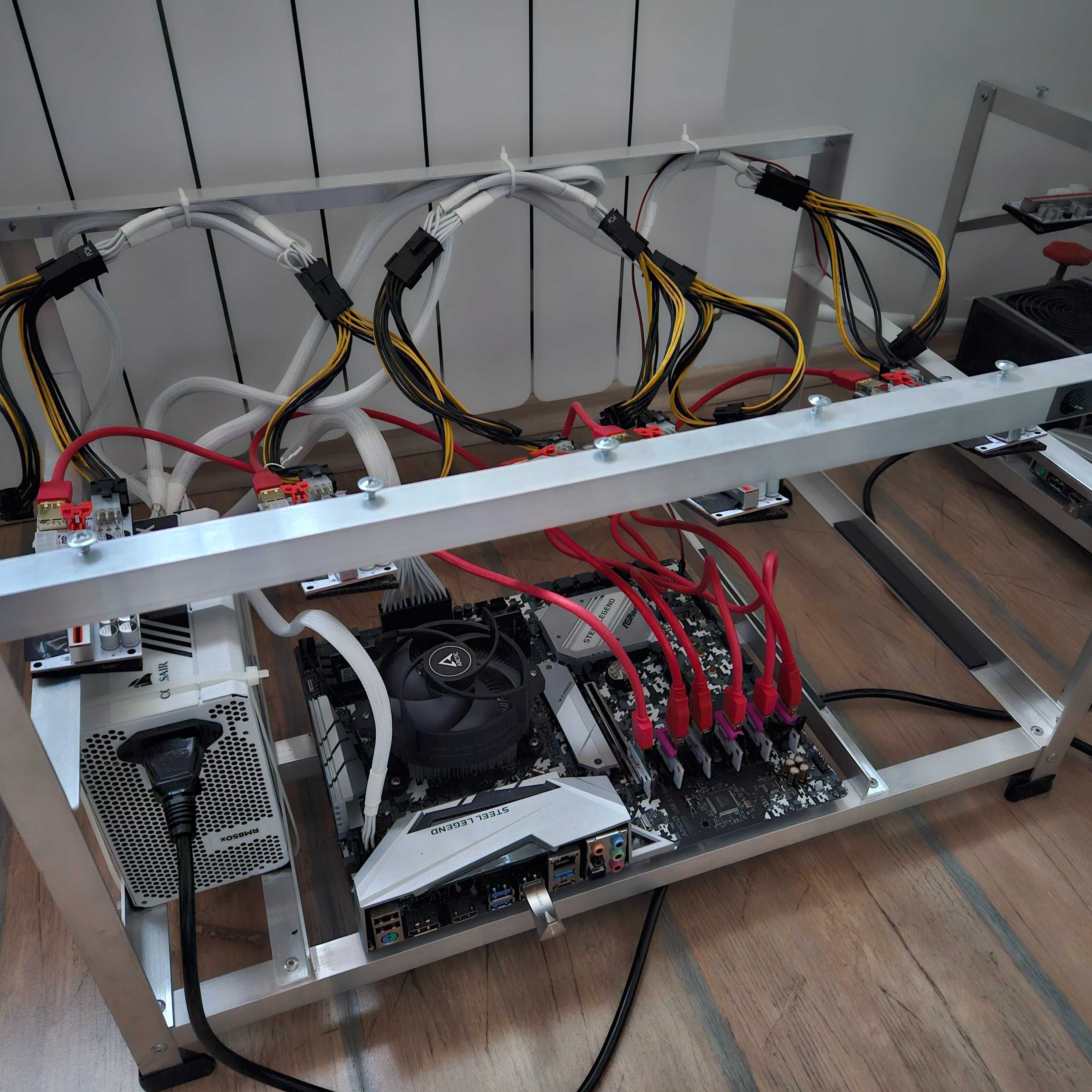 Майнинг риг без карти, mining rig