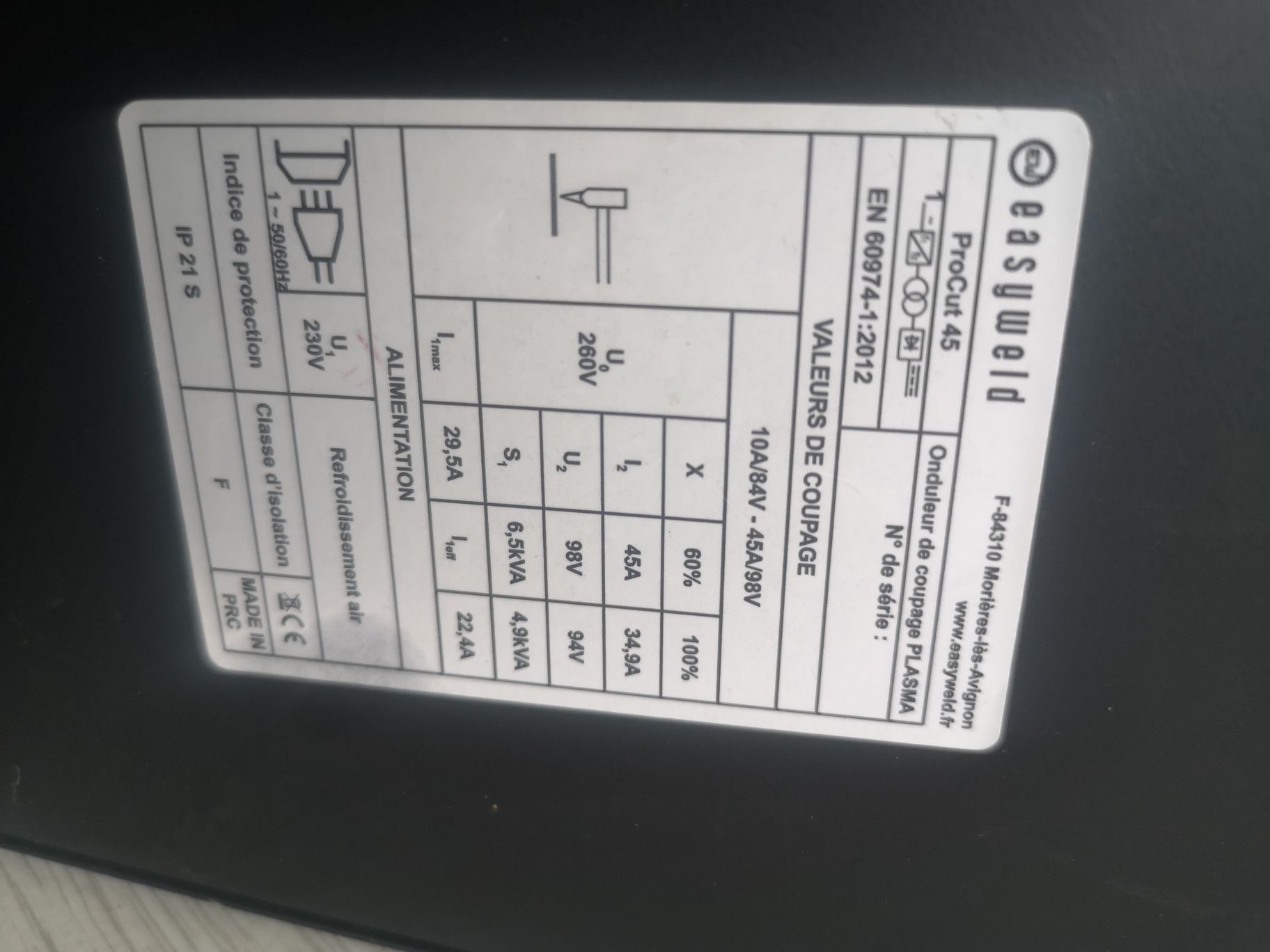 Plasma invertor ProCut 45 aparat de taiat cu plasma