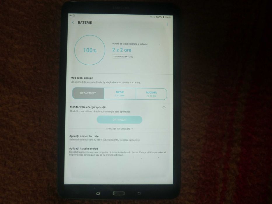 tableta samsung A6 T585,SIM 4G,de10inch,ram2gb/16gb,stare f buna