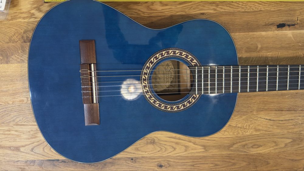 Класическа китара синя Kirkland 3/4