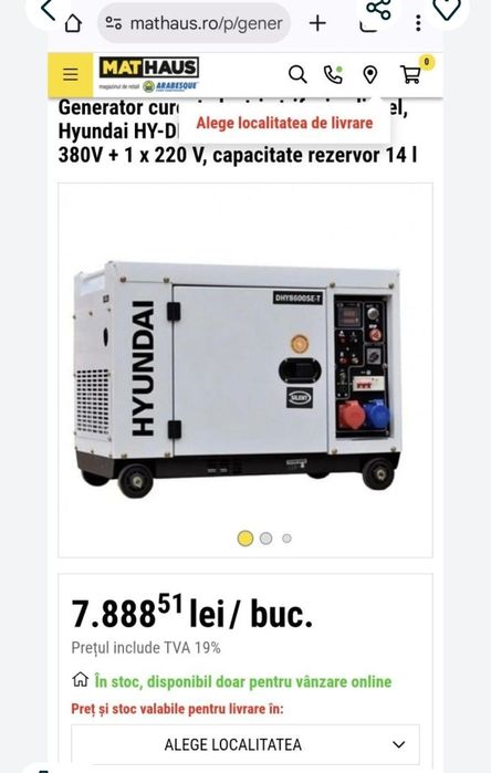 Hyundai HY-DHY8600SE-T 6.3 kw