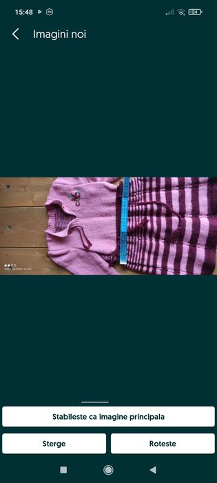 Rochita si basca din lana, crosetate manual