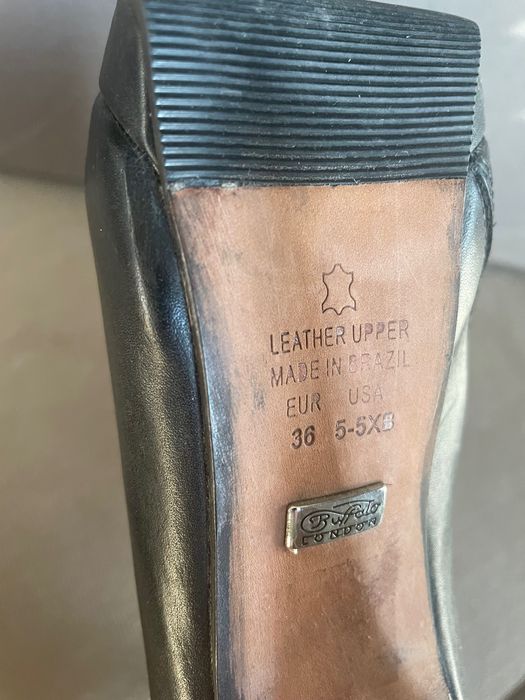 Botine Buffalo London, piele naturala, marime 36, potriviti pentru 35