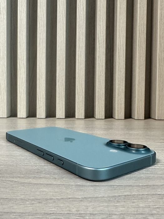 iPhone 16,exact ca NOU,128GB,Baterie 100%,Albastru Teal,liber,GARANTIE