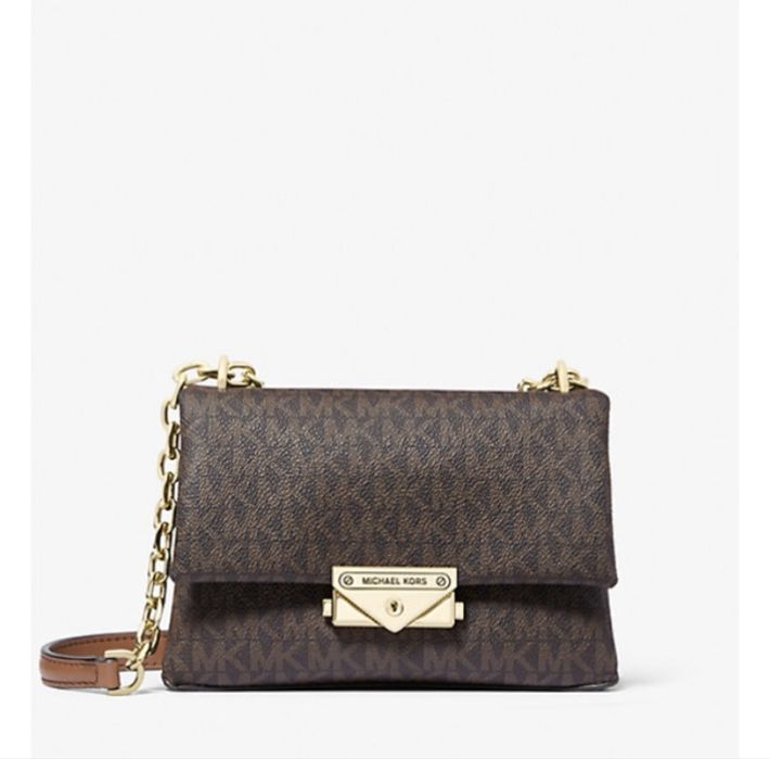 Сумка кросс-боди Michael Kors канвас коричневый