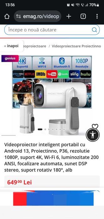 Videoproiector portabil sigilat
