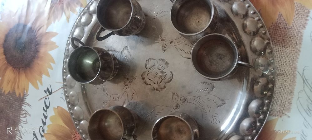Стариннен Индийски сервиз посребрен
