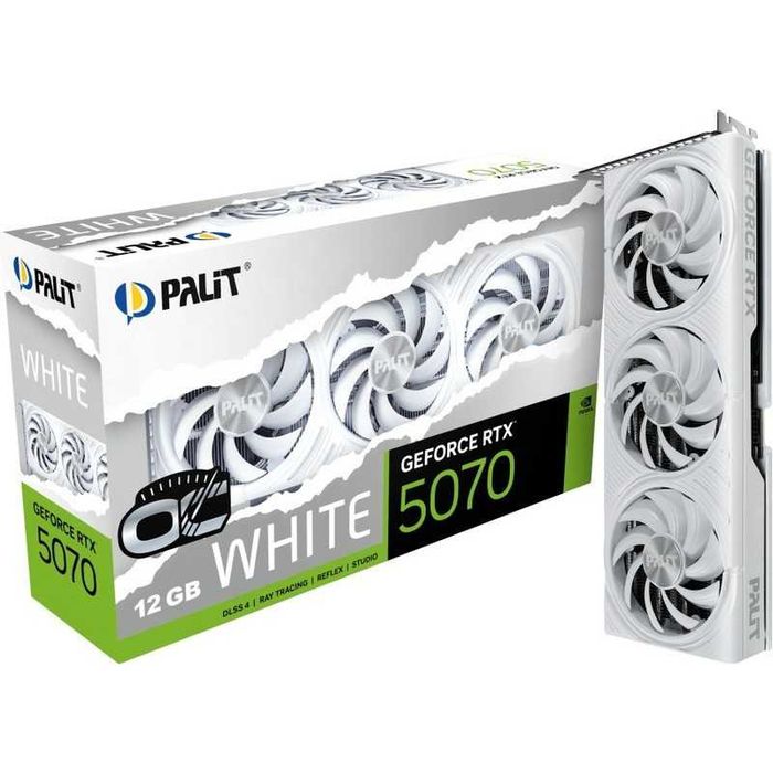 Placa video Palit GeForce RTX 5070 White OC 12GB GDDR7 192-bit DLSS4.0