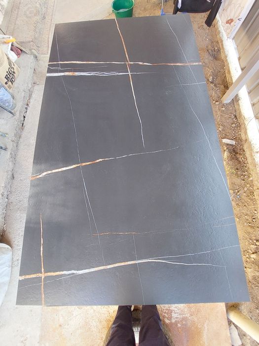 Металический стол с Керомогранитом(LAMINAM)6MM