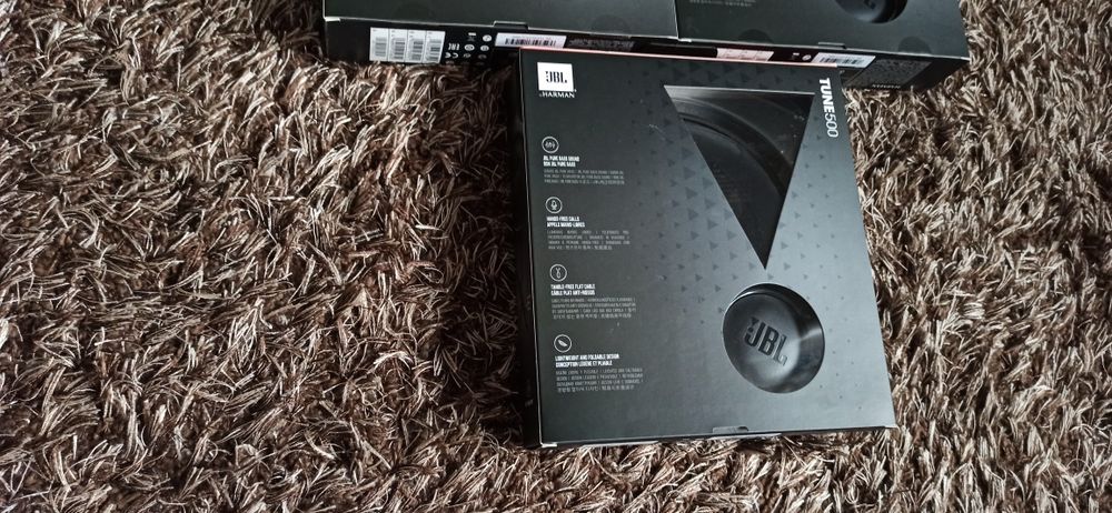 Căști JBL Tune 500, Cu fir, On-ear, Microfon, Negru