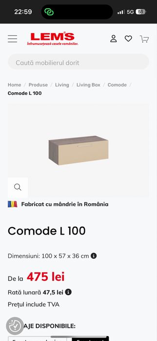 Comodă living Lem’s 3m