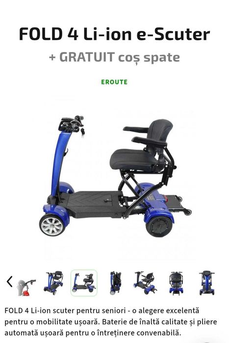 Scuter electric pliabil