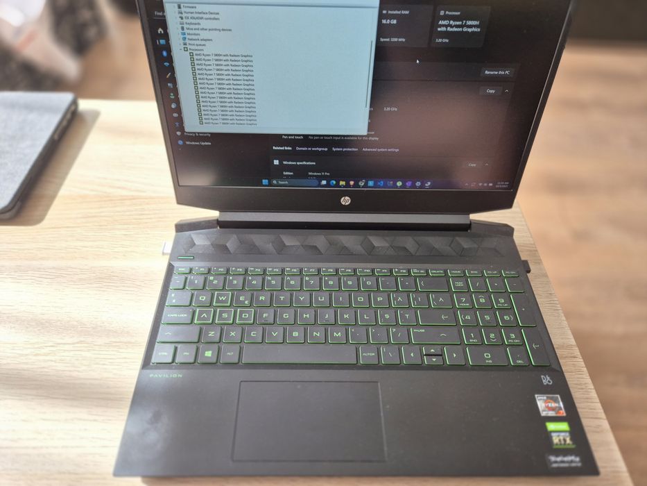 Laptop Gaming HP Pavilion AMD Ryzen 7, 144hz, 16gb, 512 SSD, GPU 4gb