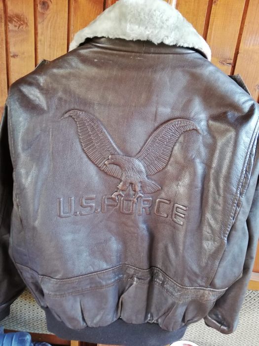 Geaca piele bărbați Skott blana Aviator L