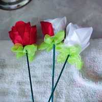 Продам розы из атласной ленты ручной работы