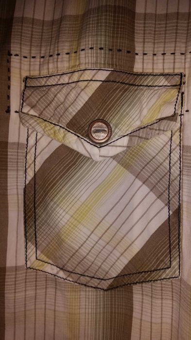 Нова Мъжка риза, 100% Памук, размер М, къс ръкав.