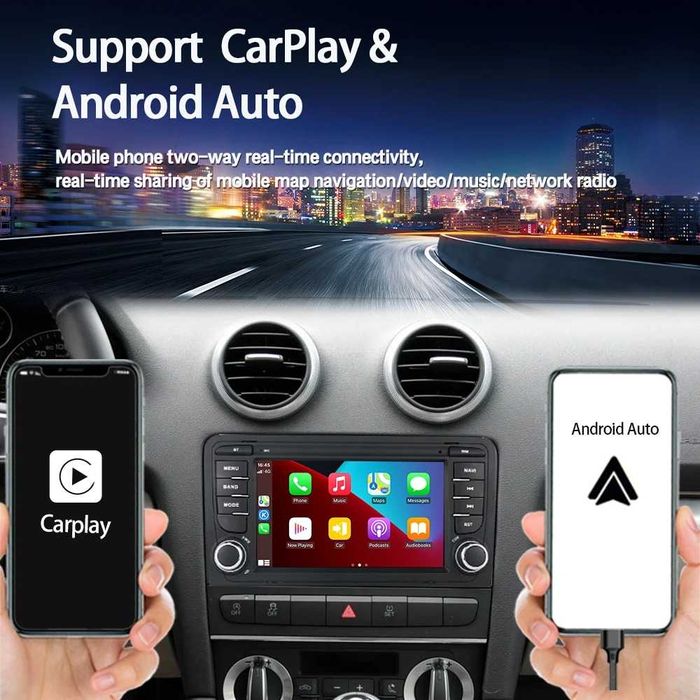 Navigatie dedicata Aud A3 2003 - 2012 cu Carplay si Android Auto