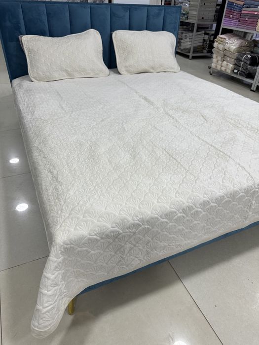 Велюровые покрывало на 2х сп плед накидка райнер