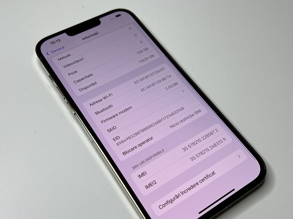 vand&schimb Iphone 13 Pro Max Gold 128gb 100%battery aproape NOU