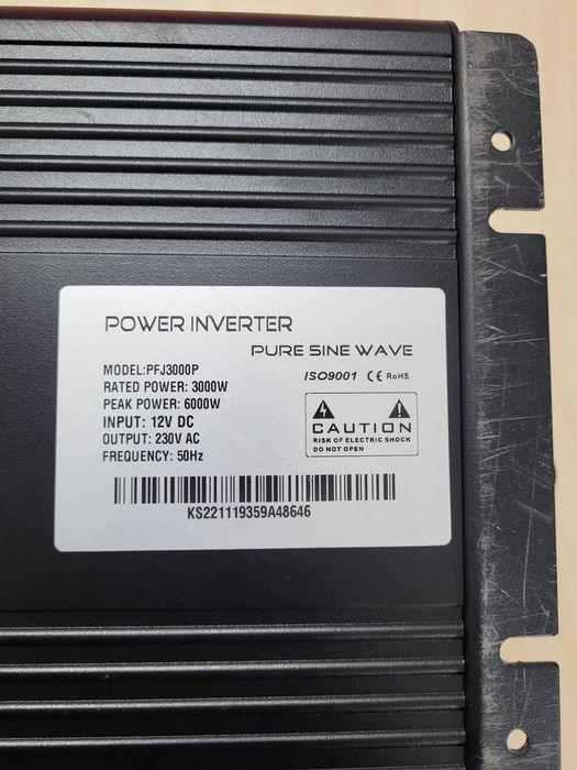 Инвертор 12V 220V 3000W чиста синусоида каравана кемпер бус