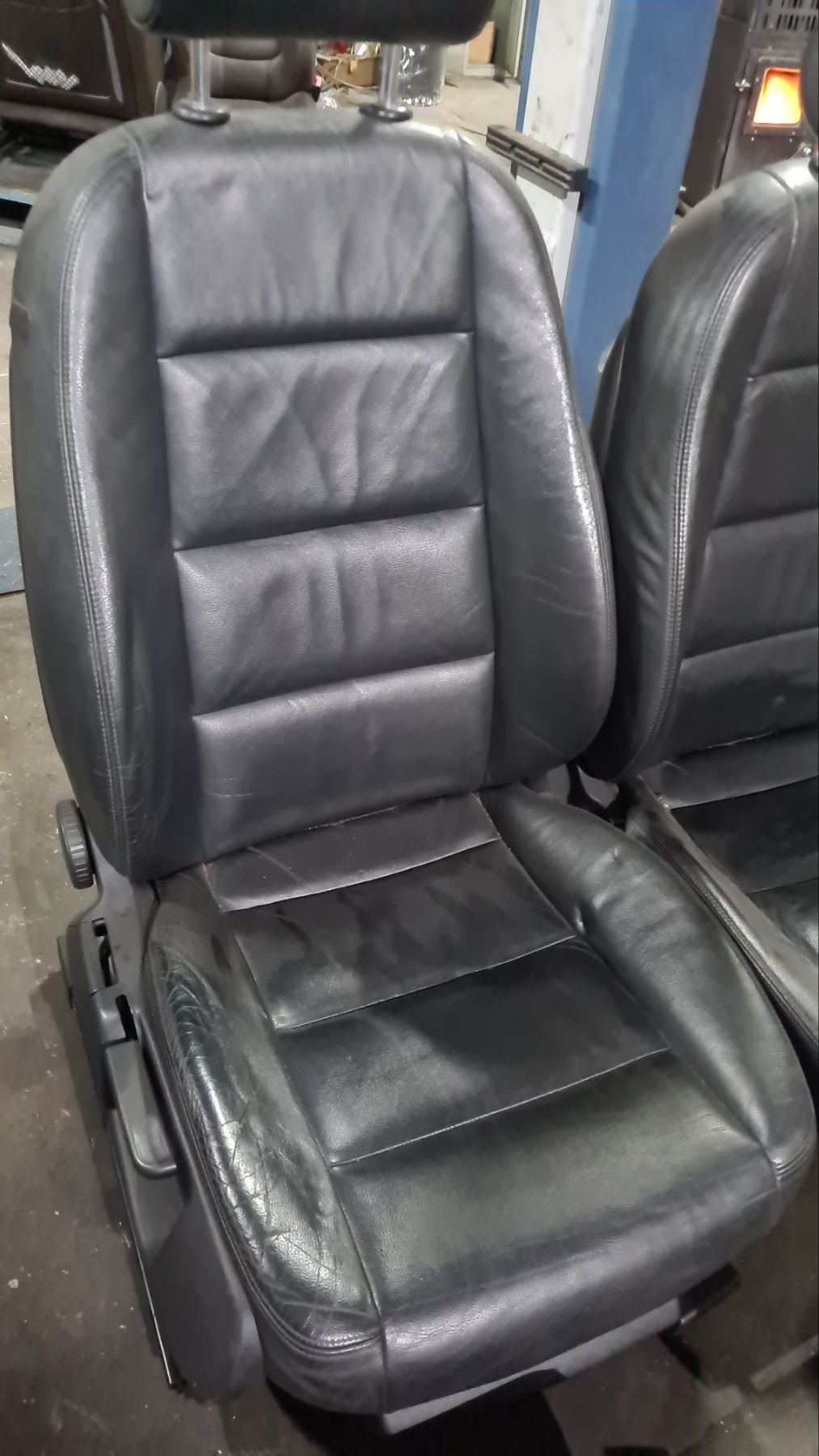 Кожен салон седалки Audi A6 4F черен Ауди А6 4Ф