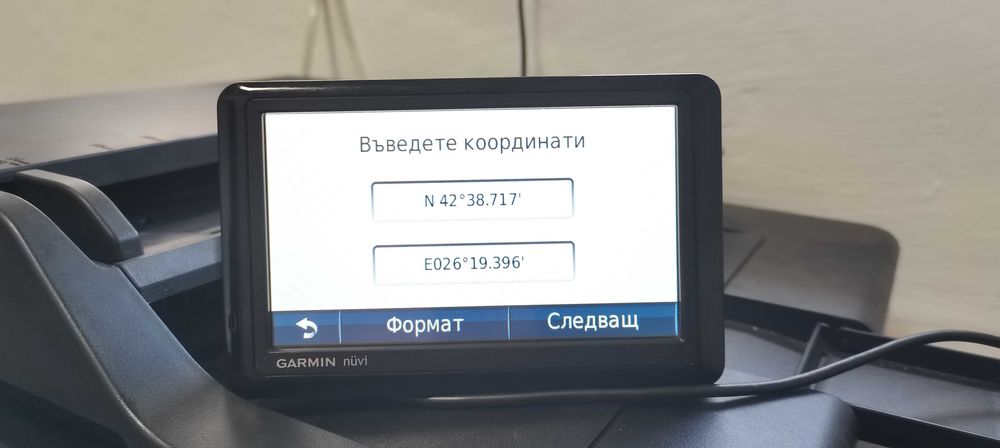 Навигация с офроуд 5 инча Гармин 1440 с карта на България и Турция