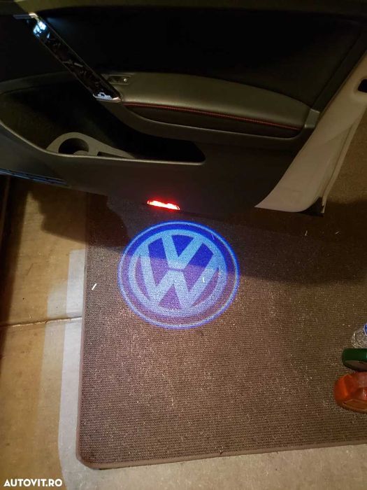 Set Logo Proiectoare Lampi 3D LED Lumini Usi Portiere Volkswagen VW