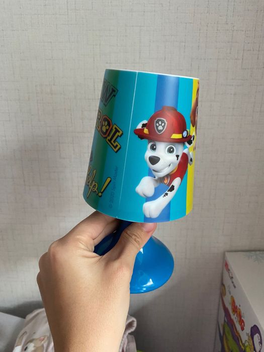 Комплект Пес Петрул - стенен часовник и настолна лампа, Paw Patrol