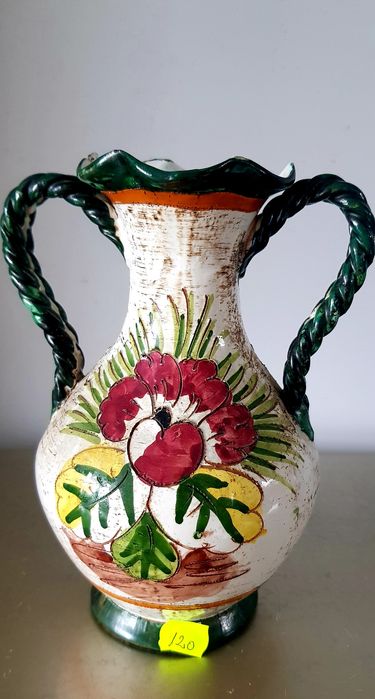 Carafa/vază  veche din ceramică glazurata