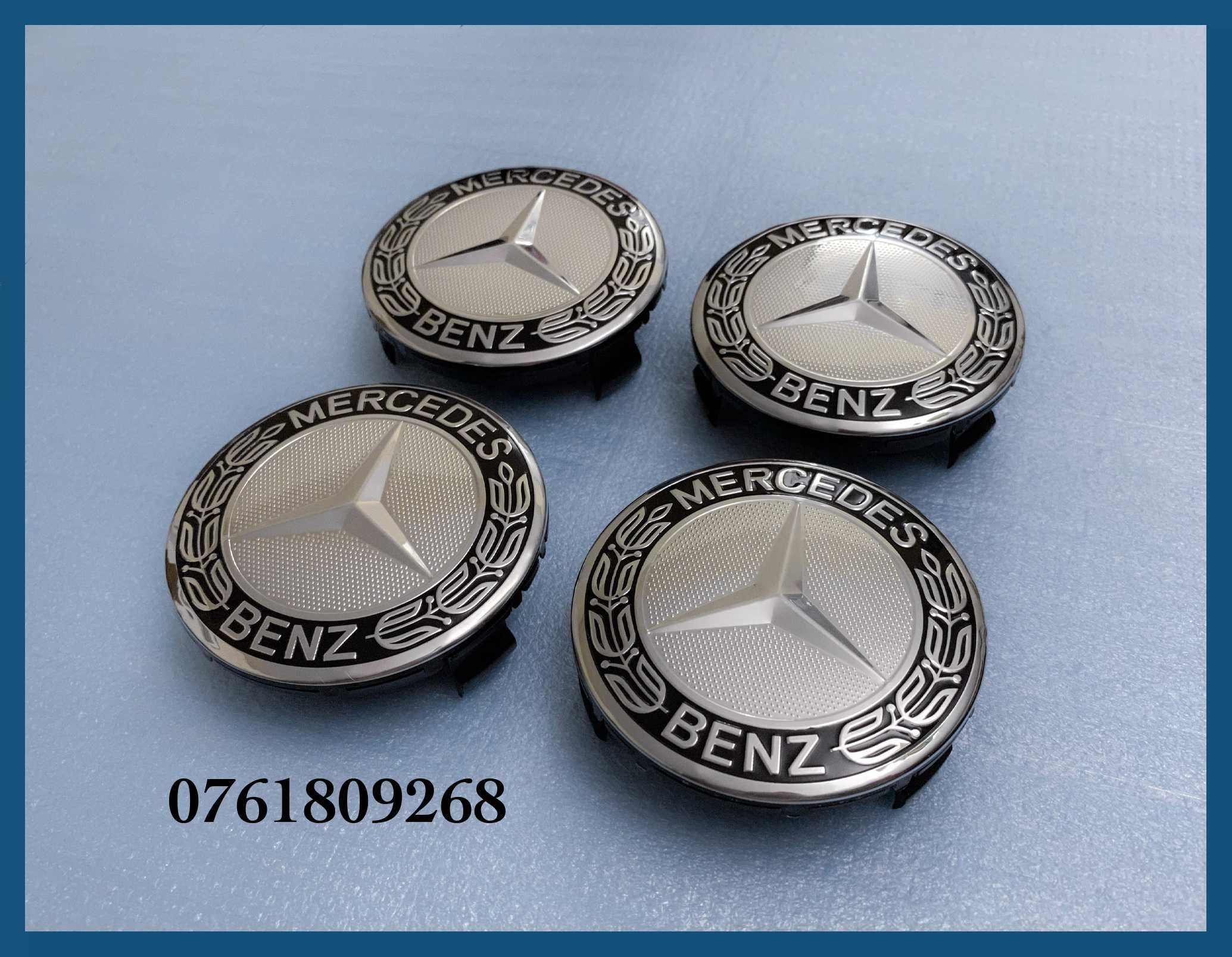 Set 4 capace 75mm jante aliaj Mercedes Benz