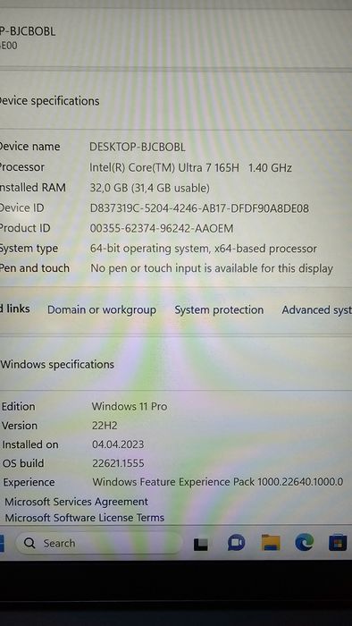 Lenovo ThinKpad T 14 Gen 5 Ultra 7 165H 32gb ddr5
