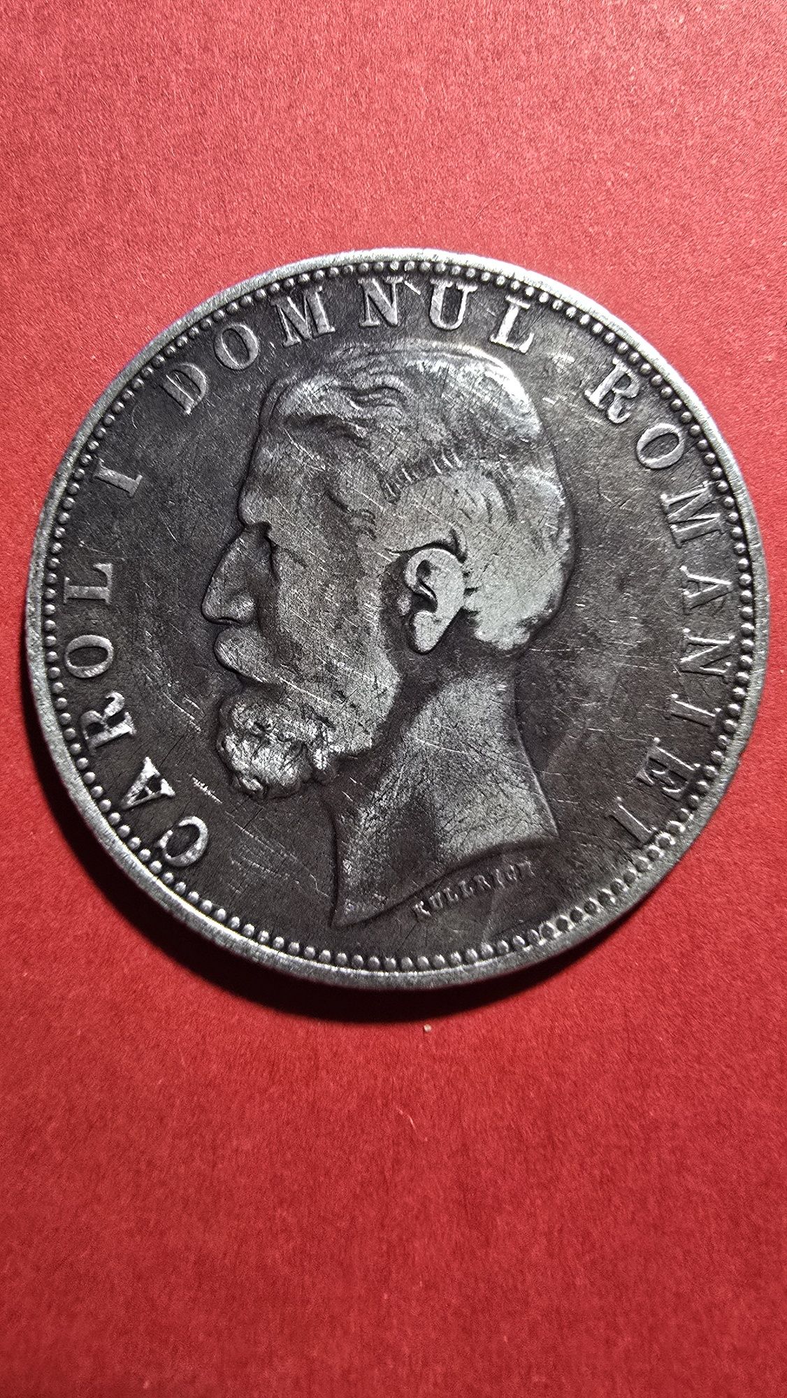 Moneda argint 5 lei 1880 / 5 lei 1881 carol 1