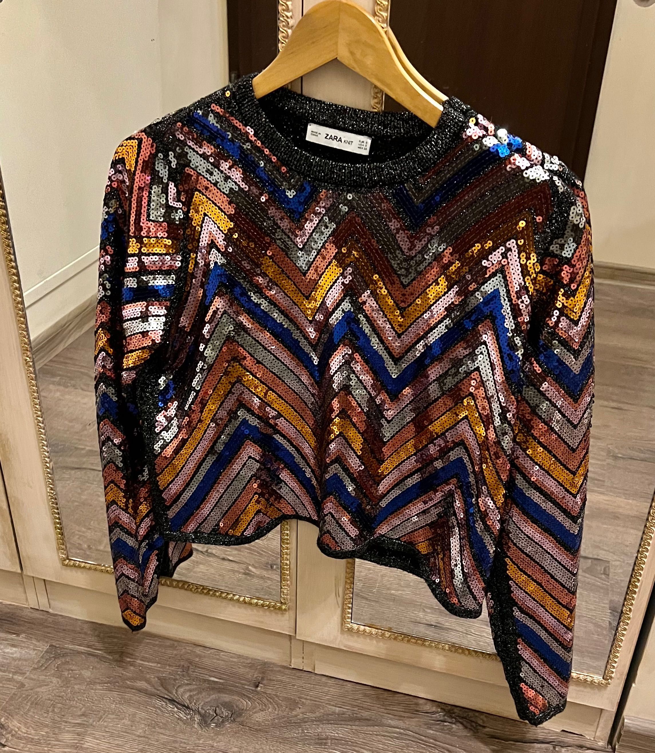 Пайетена блуза Zara