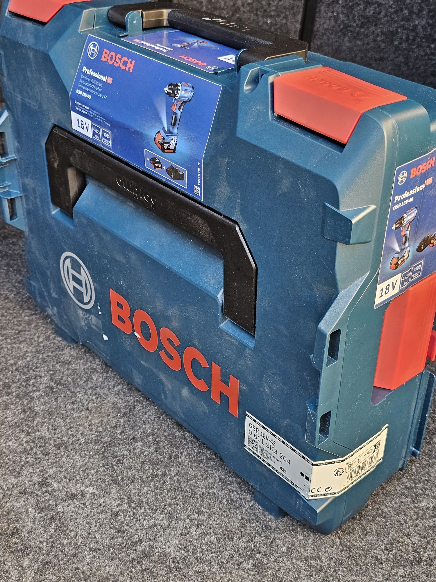 Masina de gaurit, Bosch, GSR 18V-45, Cu acumulator/burghiu, Albastru