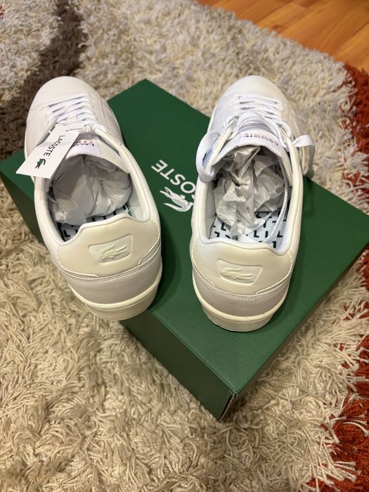 Adidasi Lacoste noi, piele naturala