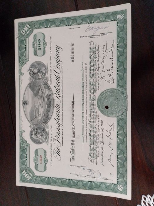 Acțiuni americane vechi in jur de 100 de bucatucăți