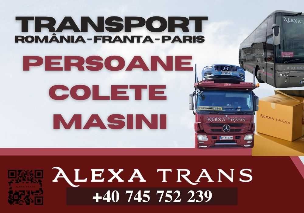 Transport persoane, colete și mașini. ROMÂNIA - PARIS (FRANTA)