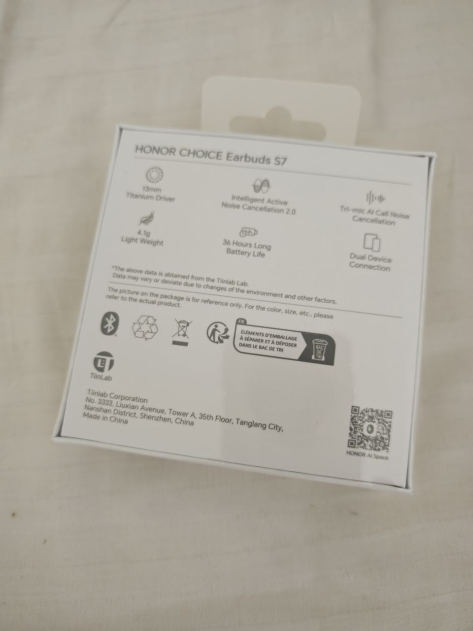 HONOR CHOICE Earbuds S7 белые, новые с шумодавлением